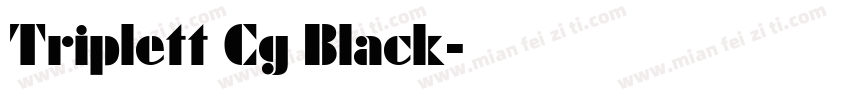 Triplett Cg Black字体转换